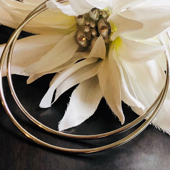 925 Sterling Silver Big Hoop Earrings Diameter 8cm - Picture 7 of 7